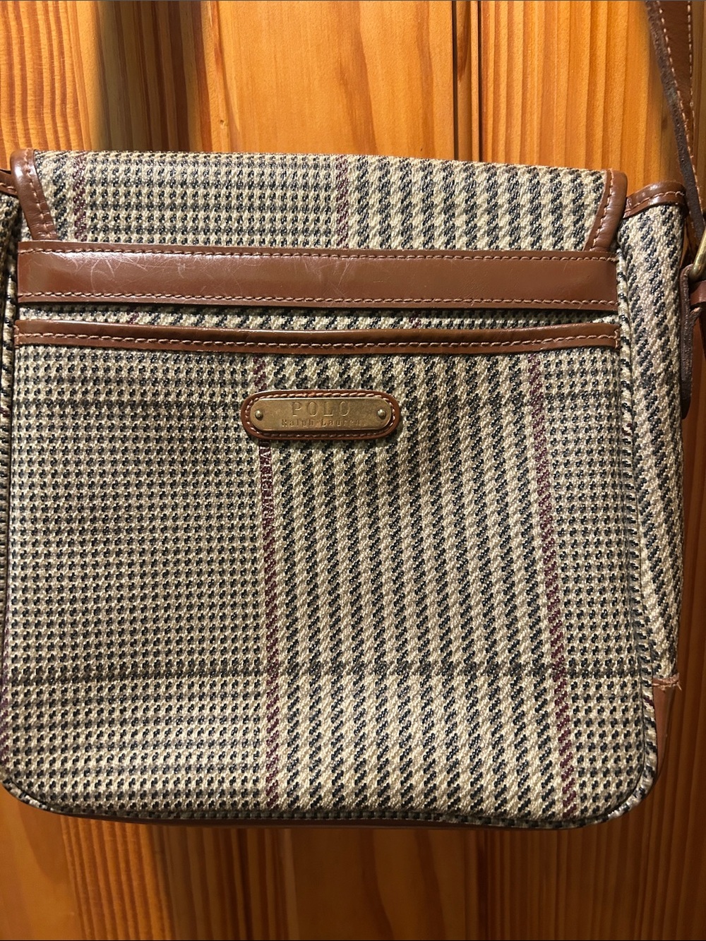 Polo by Ralph Lauren Brown Tweed Crossbody Bag